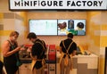 Visitors at the LEGO Minifigure Factory at newly opened LEGO flagship store on Fifth Avenue in Manhattan