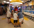 Visitors at the LEGO Minifigure Factory at newly opened LEGO flagship store on Fifth Avenue in Manhattan