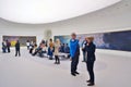 Visitors at the Musee de l'Orangerie in Paris Royalty Free Stock Photo