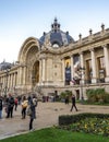 Visitors near the entrance to Petit Palais art museum, Paris