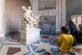 Visitors near Laocoon and His Son statue, Vatican