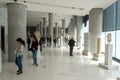 ATHENS, GREECE - MARCH 06, 2018: Visitors at the museum