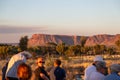 Visitors observating Kings Canyon during sunset, lookout in the