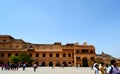 Visitors at old castle of amer, outskirt Jaipur Rajasthan India