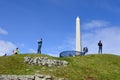 Visitors in One Tree Hill in Cornwall Park in Auckland New Zealand Royalty Free Stock Photo