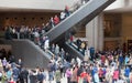 Visitors in painting gallery in Louvre Museum