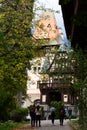 Visitors at Pelisor castle. Sinaia. Prahova county. Romania