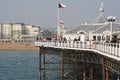 Visitors at the pier in Brighton , UK Royalty Free Stock Photo