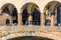 Visitors at the Ponte Vecchio bridge in Florence