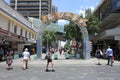 Visitors at Queen Street Mall in Brisbane Queensland Australia