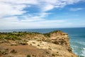 Visitors on rockbound coast, Twelve Apostles, Australia Royalty Free Stock Photo