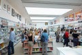 Visitors at the Saatchi Gallery book shop in London