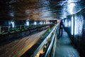 Visitors in the salt mine Turda, Cluj, Romania Royalty Free Stock Photo