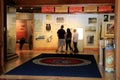 Visitors standing at the main entrance,starting self-guided tour,New York State Military Museum and Veterans Research Center,2015