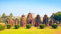 Visitors studying beautyful Mukteshvara Temple - 10th century hindu temple in Bhubaneswar