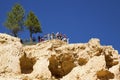 Visitors at the Sunrise Point at Bryce Canyon National Park in Utah