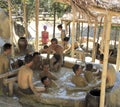 Visitors take a mud bath and have fun at I -Resort, Nha Trang, Vietnam.