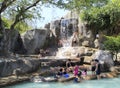 Visitors are taking mineral water bathes and have fun at I -Resort, Nha Trang, Vietnam. Royalty Free Stock Photo