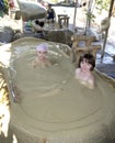 Visitors take a mud bath and have fun at I -Resort, Nha Trang, Vietnam.