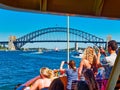 View of Sydney Harbour Bridge From Harbour Ferry, Australia Royalty Free Stock Photo