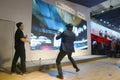 Visitors test VR games at MWC19 in Barcelona