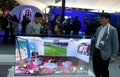 Visitors test VR headsets at Mobile World Congress 19 in Barcelona