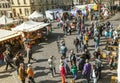 Visitors at the 24th Barbarossamarkt festival in Gelnhausen