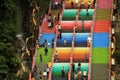 Visitors to Batu Caves in Selangor, Malaysia Royalty Free Stock Photo