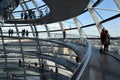 Reichstag dome ramp tourists berlin Royalty Free Stock Photo