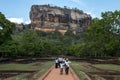 Visitors to Sigiriya Rock in Sri Lanka.