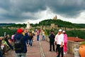 Visitors to Tsarevets Fortress,Veliko TÃÂ¢rnovo, Bulgaria, on a Cloudy Day Day