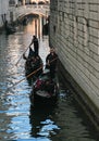 Visitors to Venice, Italy Enjoy a Gondola Ride