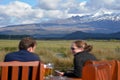 Visitors in Tongariro National Park