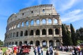Tourism tour at great Colosseum, Rome, Italy