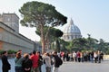 Visitors at the  Vatican Museums in the Vatican city in Rome Italy Royalty Free Stock Photo