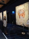 Visitors View Ceiling Fresco Paintings in Sistine Chapel by Michelangelo in Auckland New Zealand