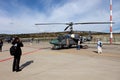 Visitors view military helicopter Ka-52