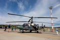 Visitors view military helicopter Ka-52