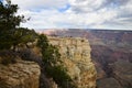 Visitors at viewpoint on Grand Canyon South Rim