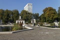 Visitors at the Vintage Italian water Gardens in Hyde Park