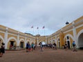 Visitors walk inside the famous Castillo San Felipe del Morro fort