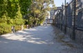 Visitors walking the Botanical Garden, Coimbra, Portugal Royalty Free Stock Photo