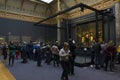 Visitors walking in the gallery of Rijksmuseum in Amsterdam, Netherlands