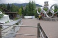 Visitors at Whistler Olympic rings