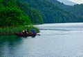 Wooden Row Boat on Plitvice Lakes, Croatia Royalty Free Stock Photo