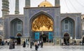 Visitors and worshippers inside of Shrine of Fatima Masumeh in Qom, Iran