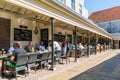 Vismarkt outdoor cafe in Alkmaar, Netherlands