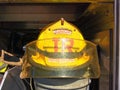 Visor of a Firefighter Helmet, Junior, Rutherford, NJ, USA Royalty Free Stock Photo