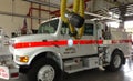 Vista, CA / USA - October 13, 2018: Fire truck displayed in station at open house