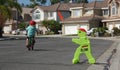 Vista, CA / USA - September 19, 2020: A sign urges drivers to go slow in a residential neighborhood